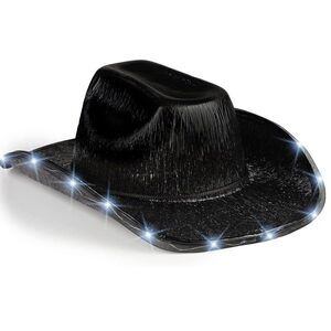 5776 Unisex Cowboy Hat Light Up Flashing Led Brim Fun Light Up Hat For Wedding